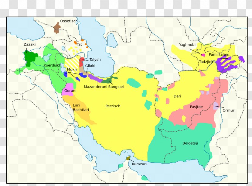 Iranian Languages Farsi Linguistic Map Dari Language - Linguistics - Persian Transparent PNG