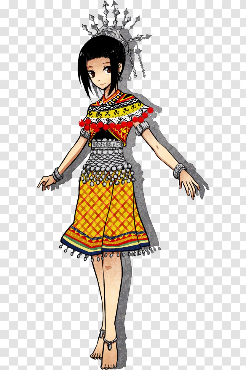 Costume Illustration Iban People Sarawak Cartoon - Silhouette - Malaysia Transparent PNG