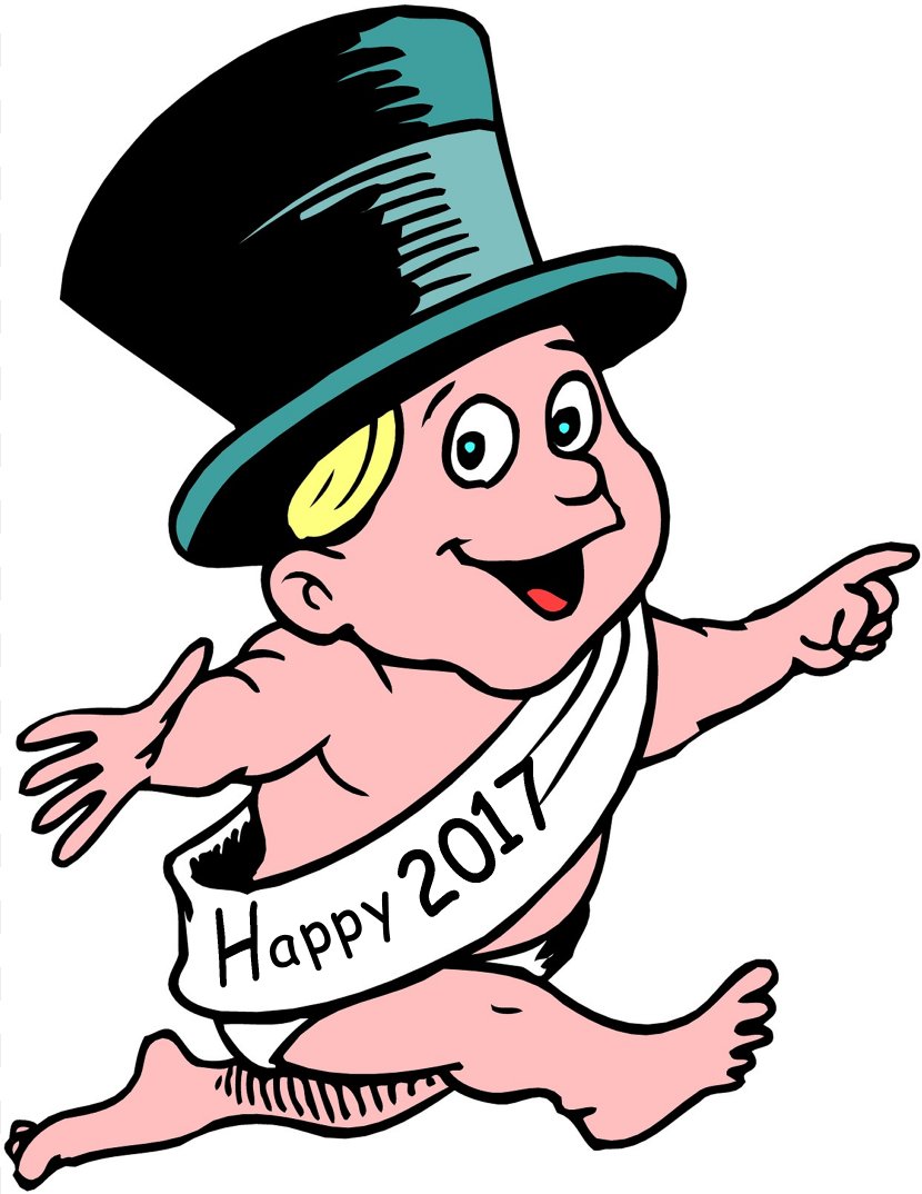 Father Time Baby New Year Year's Day Clip Art - Watercolor - Happy Phone Cliparts Transparent PNG