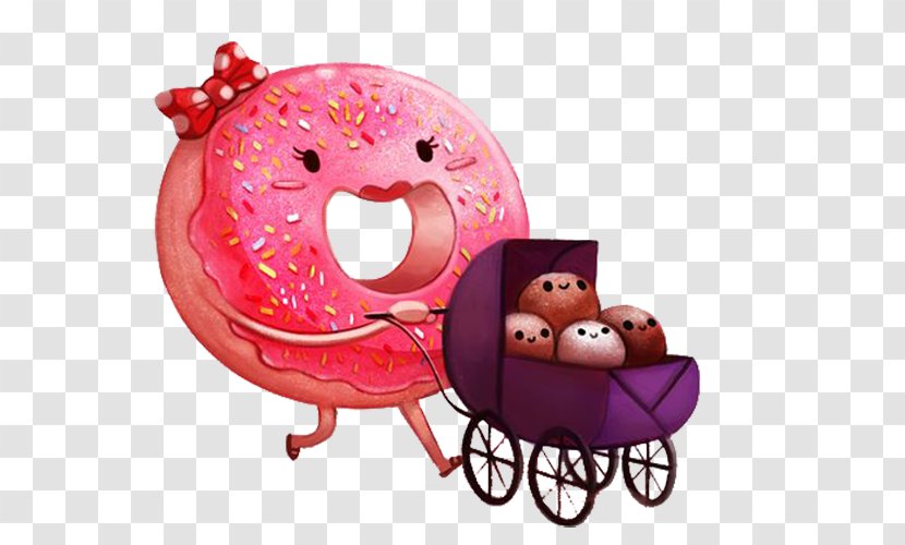 Doughnut Bakery Cake Photography - National Day - Cute Cartoon Donut Transparent PNG
