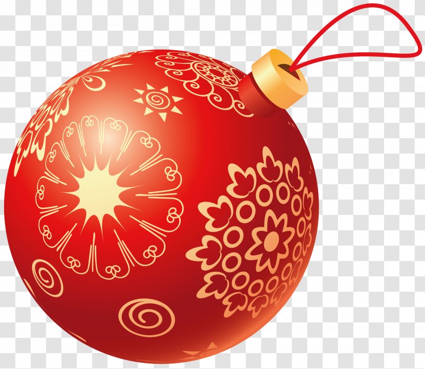 Christmas Ornament Clip Art - Lights - Transparent Red Ball Clipart Transparent PNG