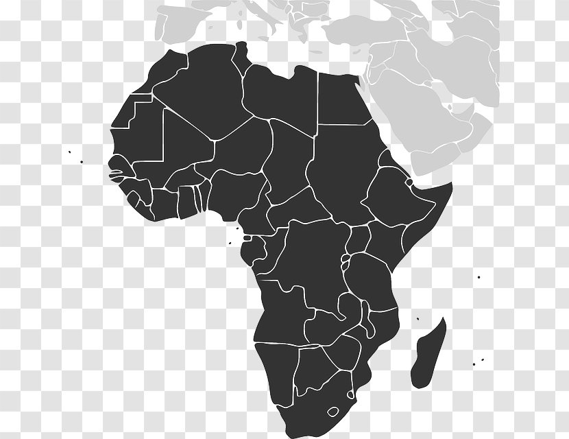 Central Africa Map World Border Transparent PNG