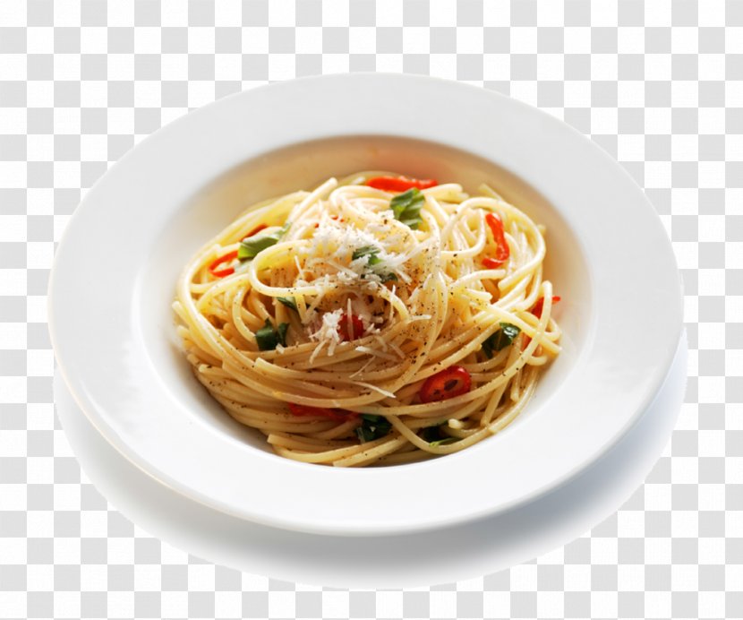 Italian Cuisine Spaghetti Aglio E Olio Pasta Al Dente - Garlic Transparent PNG