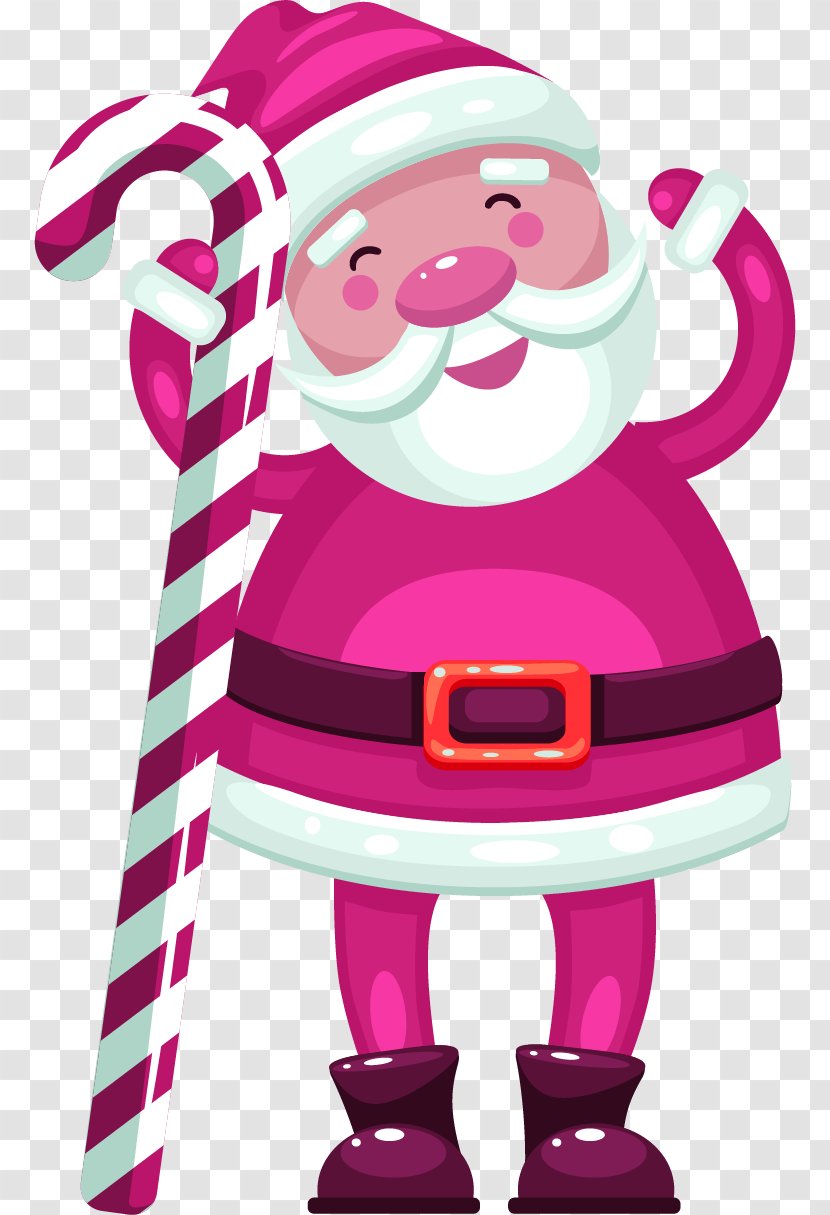 Santa Claus Christmas Illustration - Gratis - Purple Cartoon Decoration Pattern Transparent PNG