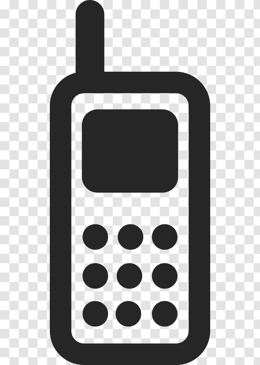 Telephone Clip Art - Black And White - Cell Cliparts Transparent PNG