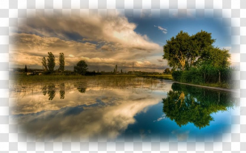 Desktop Wallpaper Reflection Cloud HVGA - Waterway - Lake Transparent PNG
