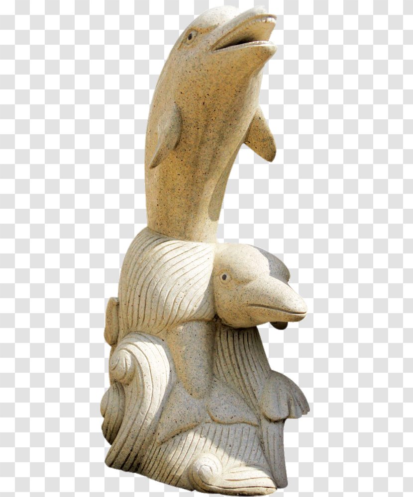 Stone Carving Sculpture Statue - Dolphin Transparent PNG