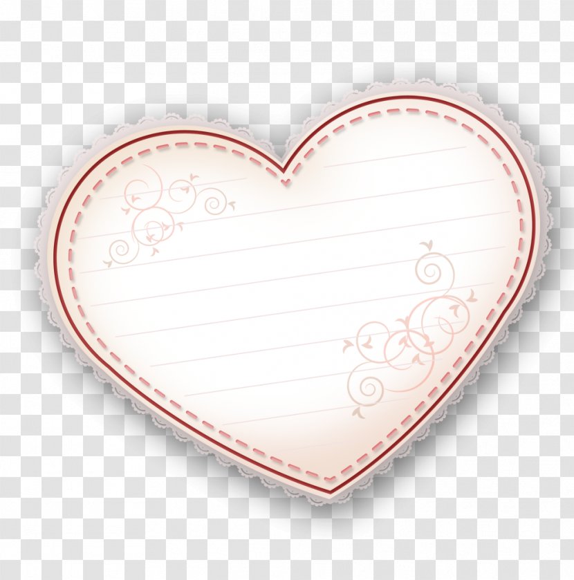 Stationery Download - Silhouette - Pink Heart Transparent PNG