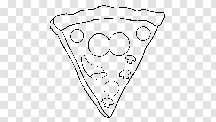 Pizza Italian Cuisine Drawing Coloring Book Pepperoni - Heart Transparent PNG