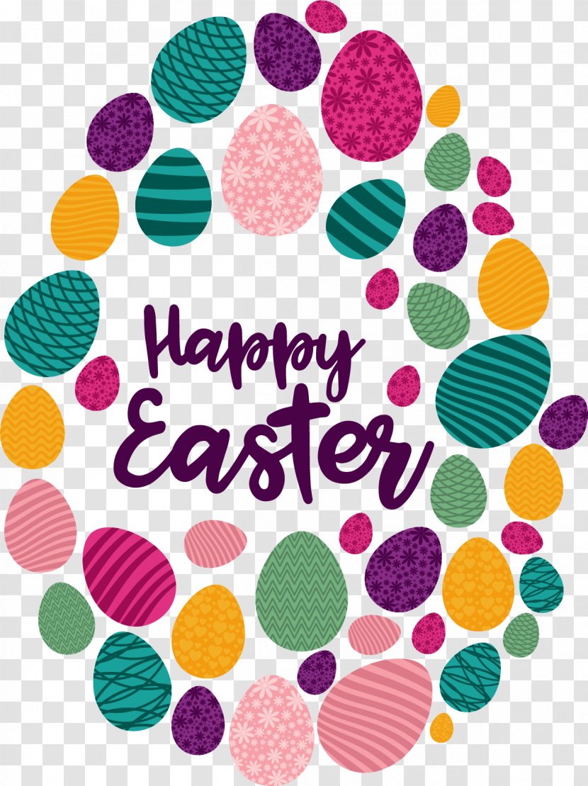 Easter Egg Decoration - Holiday - Flat Eggs Transparent PNG