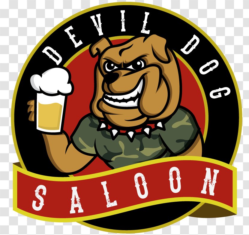 Devil Dog Saloon Bar Beer Food - Logo Transparent PNG