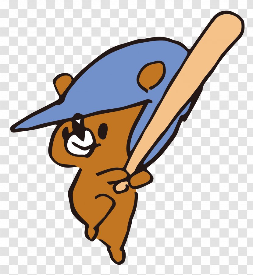 Batting Illustration Hadano Baseball Bear - Batter - Line Transparent PNG
