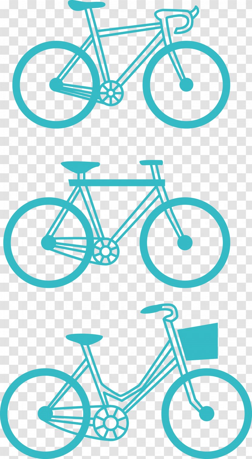 Road Bicycle Cycling Silhouette - Sport - Blue Cartoon Bike Transparent PNG