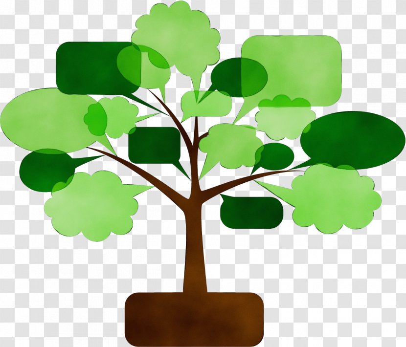 Green Leaf Tree Clip Art Plant - Houseplant - Symbol Flowerpot Transparent PNG