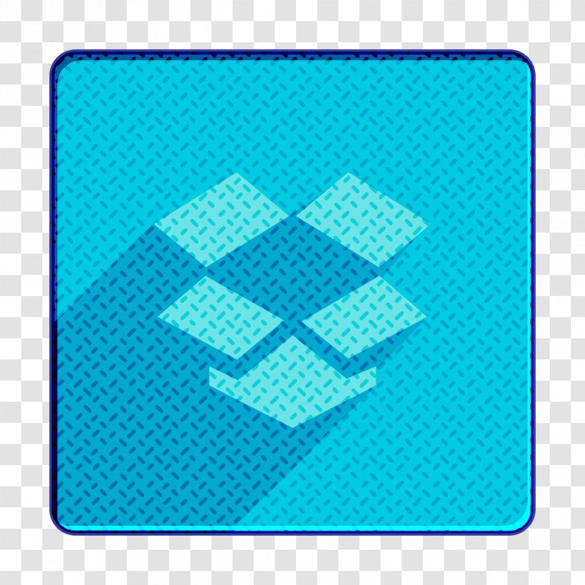 Dropbox Icon Media Shadow - Azure - Electric Blue Transparent PNG