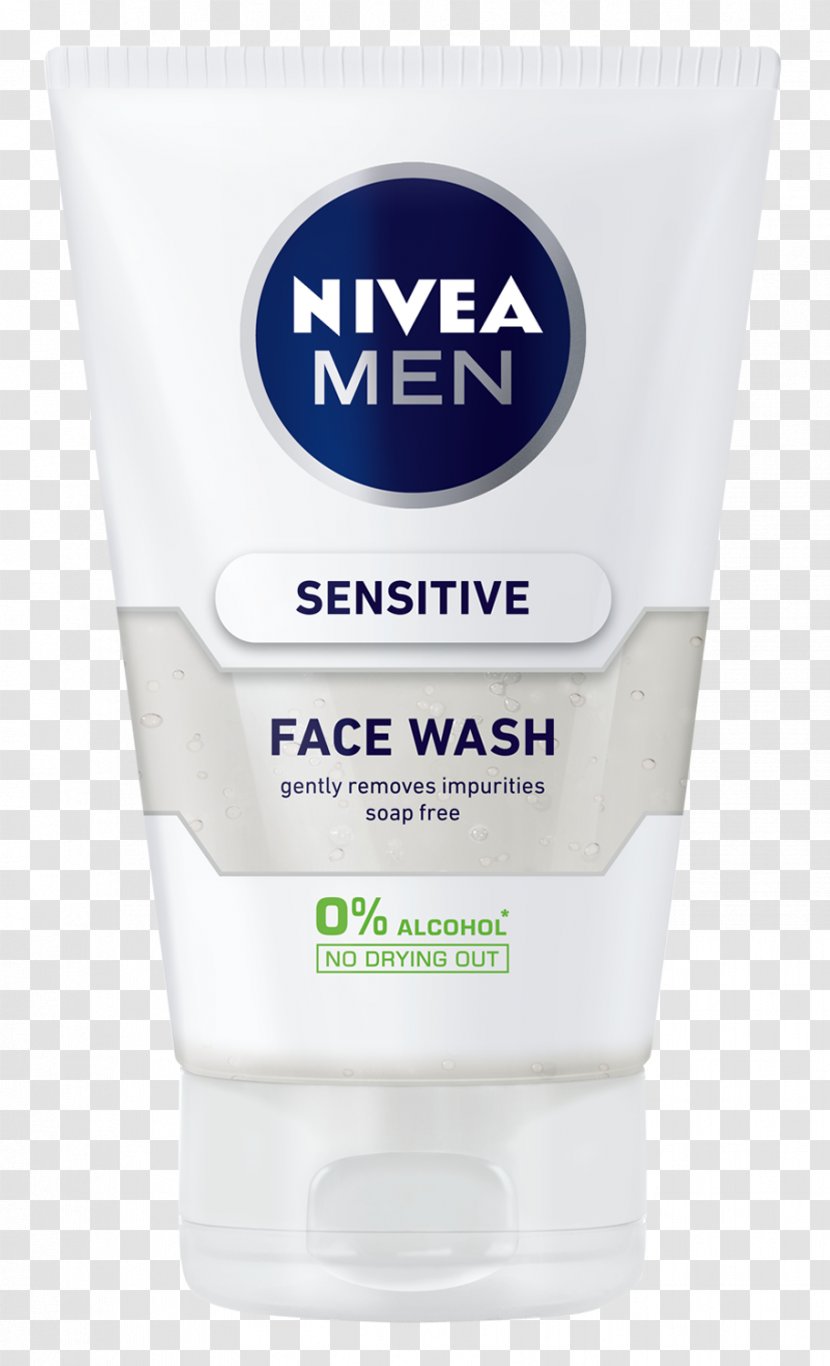 Lotion Cleanser NIVEA MEN Sensitive Moisturiser Shaving - Skin Care - Facewash Transparent PNG