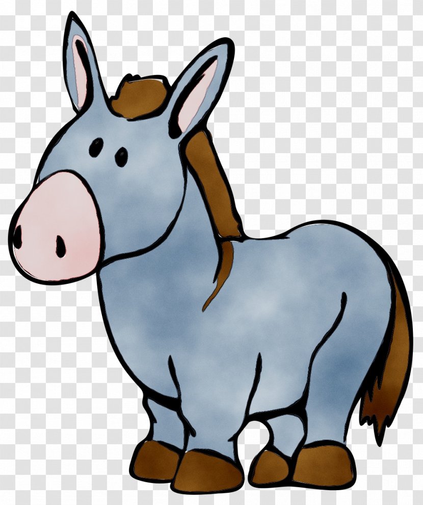 Donkey Mule Clip Art Cartoon - Animal Figure - Royaltyfree Transparent PNG