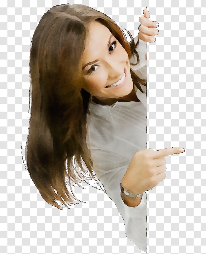 Hair Hairstyle Gesture Long Brown - Hand - Step Cutting Black Transparent PNG