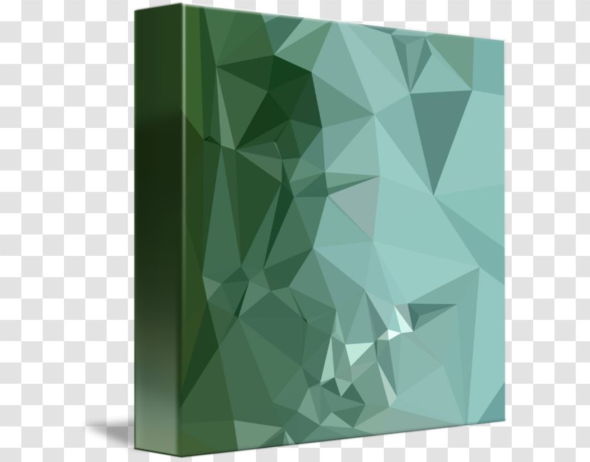 Low Poly Green Digital Art Polygon - Triangle - Abstract Transparent PNG