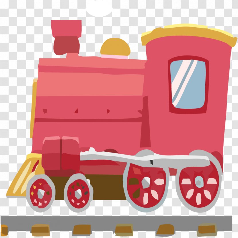 Train Clip Art - Vehicle - Red Transparent PNG