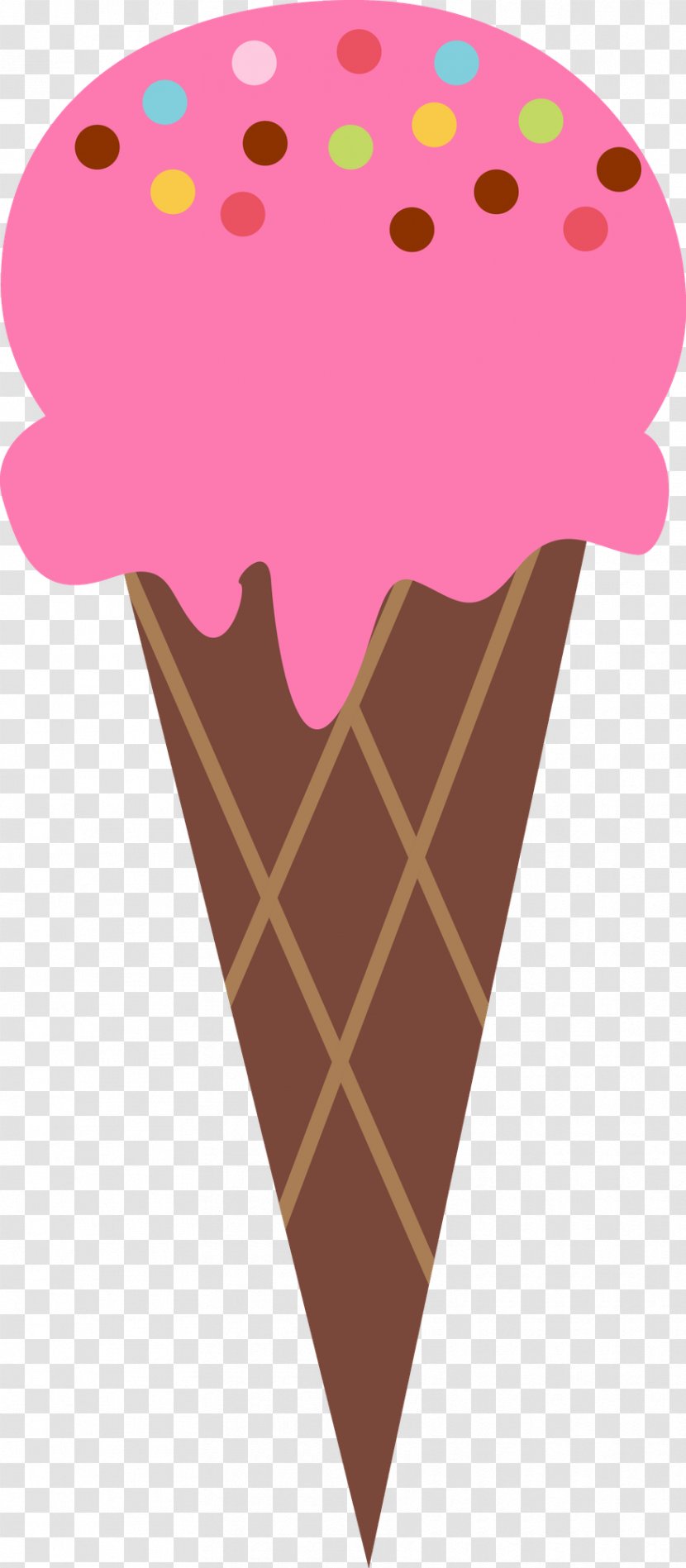 Ice Cream Cones Chocolate Strawberry Transparent PNG