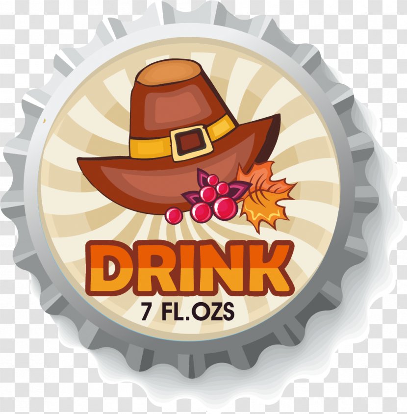 Thanksgiving Bottle Cap - Food - Creative Hat Design Vector Material Transparent PNG