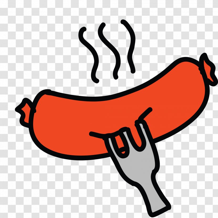 Barbecue Breakfast Sausage Ham - Cartoon - Hot Dog Transparent PNG