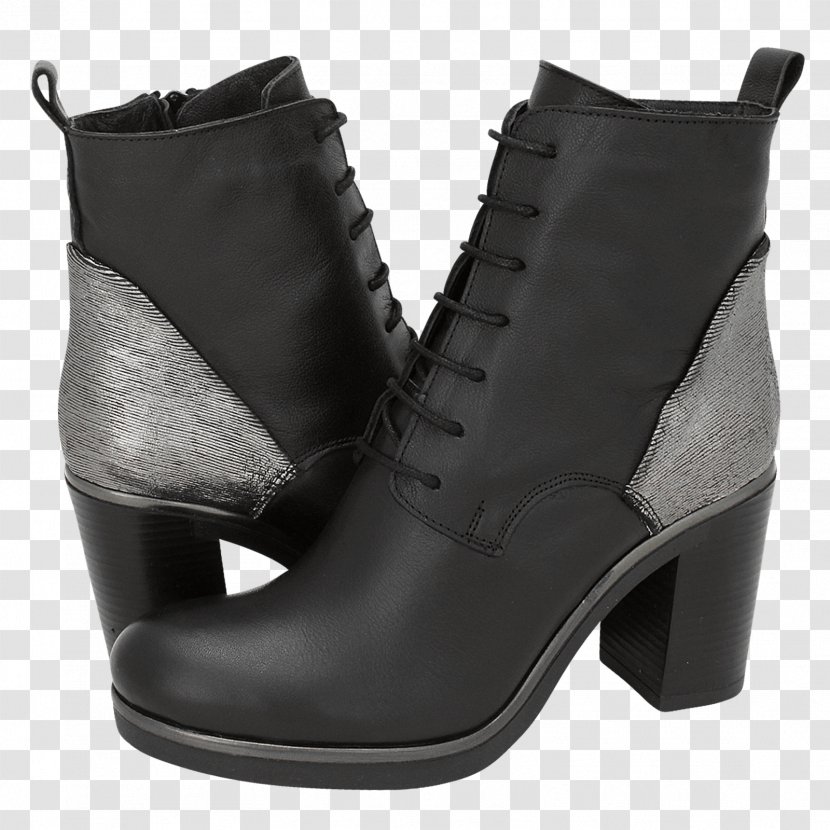 Court Shoe Boot Black Fashion - Silver Transparent PNG