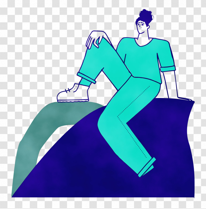 Electric Blue M Outerwear / M Electric Blue / M Wetsuit Character Transparent PNG