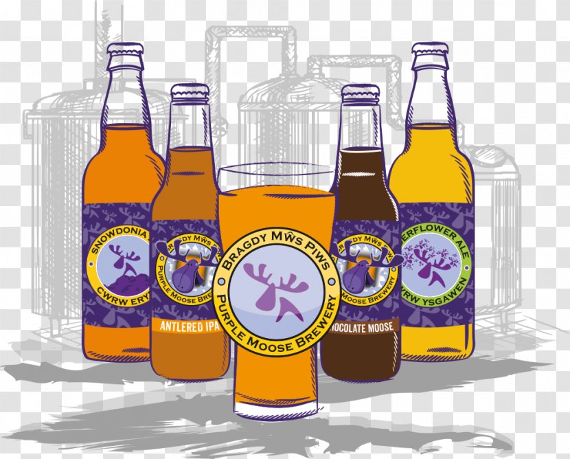 Purple Moose Brewery Ltd Beer Bottle India Pale Ale - Distilled Beverage Transparent PNG