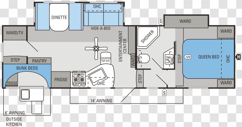 Jayco, Inc. Campervans Caravan Floor Plan Fifth Wheel Coupling - Tour Billboard Transparent PNG