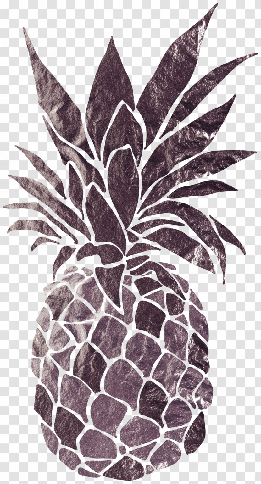 Canvas Print Painting Pineapple - Flora - Real Foil Transparent PNG