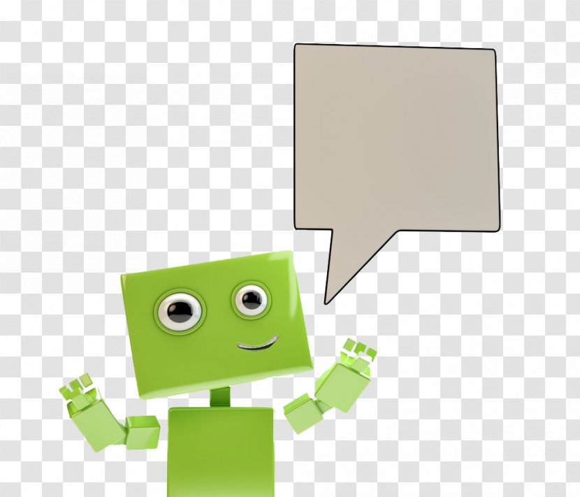 Toddlers Bubbles Android Robot Speech Balloon - Green Transparent PNG