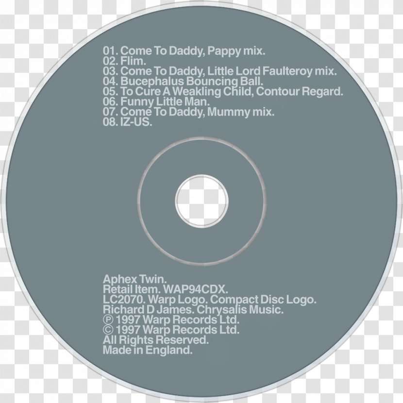 Compact Disc Brand Label - Aphex Twin Transparent PNG