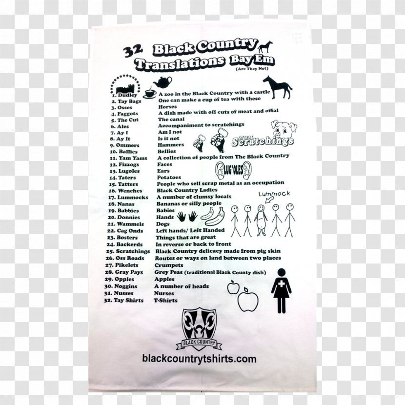 Black Country Dialect Metropolitan Borough Of Dudley Slang - Towel Day Transparent PNG