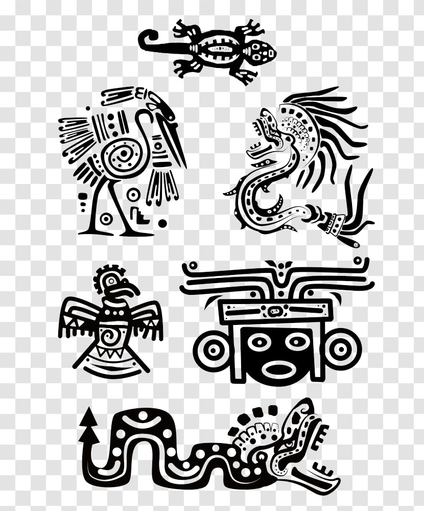 Maya Civilization Tattoo Aztec Symbol Ancient Art - Egypt Animals Transparent PNG