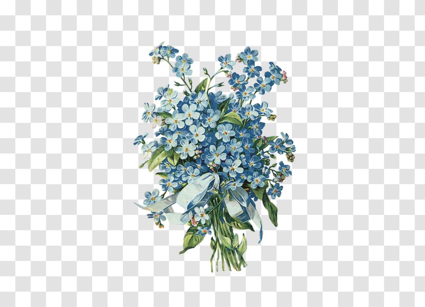 Floral Design Cut Flowers Flower Bouquet Postcard - Blue Hydrangea Transparent PNG