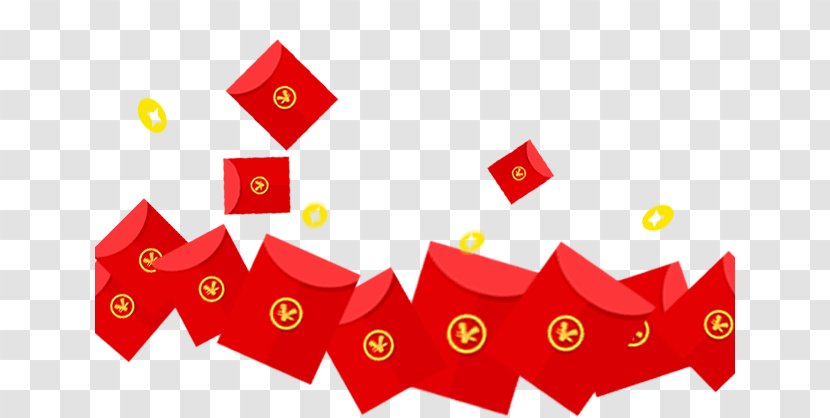 Red Envelope Chinese New Year Clip Art - Text Transparent PNG