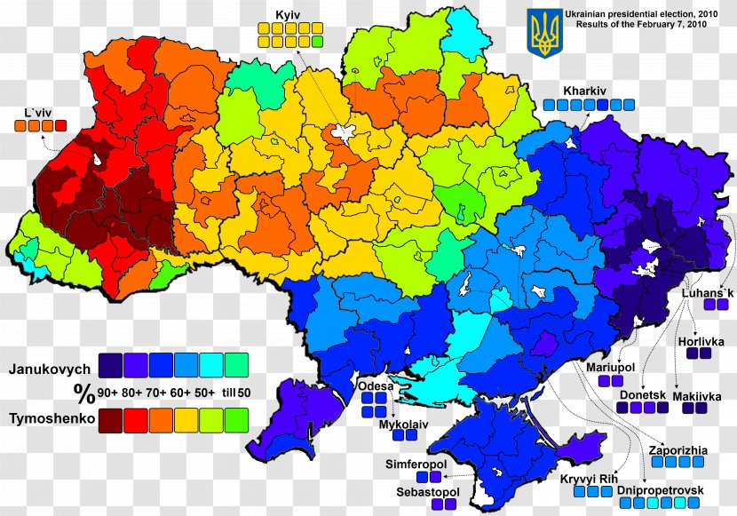 Ukrainian Presidential Election, 2010 Ukraine Orange Revolution Map Transparent PNG