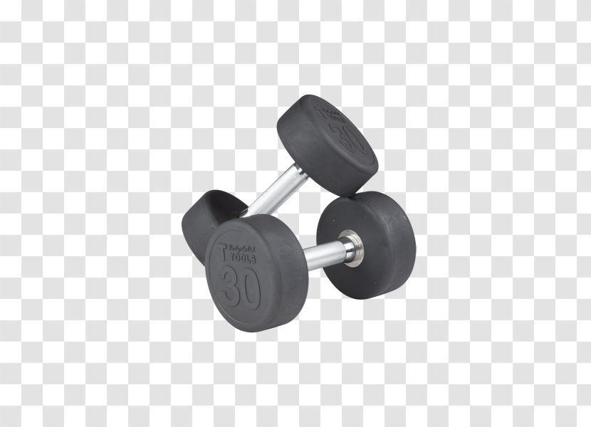 Body Solid SDP Rubber Round Dumbbell Fitness Centre Body-Solid, Inc. 3 Pair Vinyl Rack GDR10 - Weight Training - Dumbbells Transparent PNG