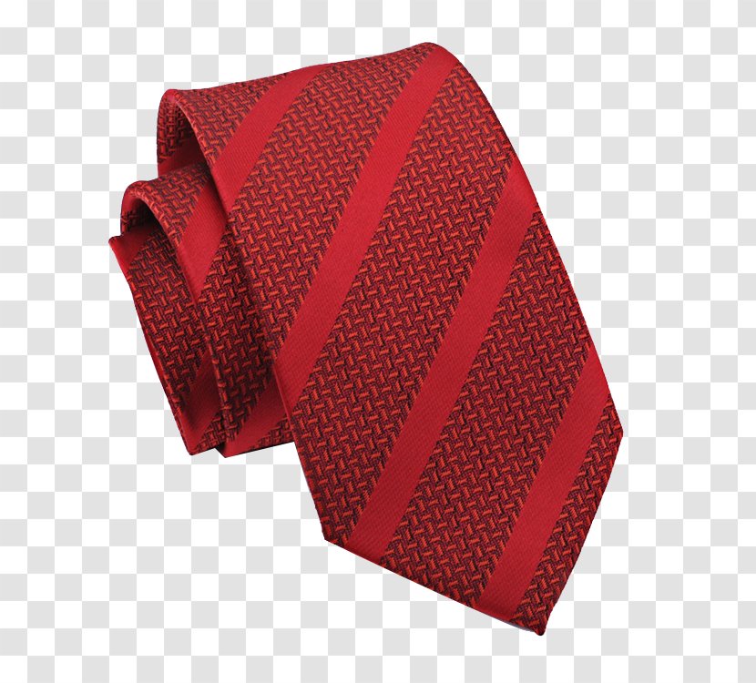 Necktie Pattern - Red - Men's Twill Tie Transparent PNG