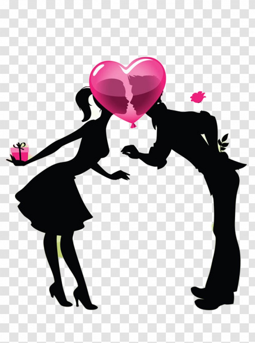 Love Valentines Day Romance Clip Art - Cartoon - Men And Women Transparent PNG