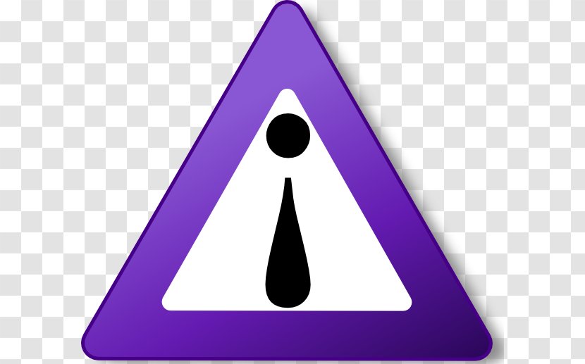 Warning Sign Purple Wiki - Scalable Vector Graphics - Humor Cliparts Transparent PNG
