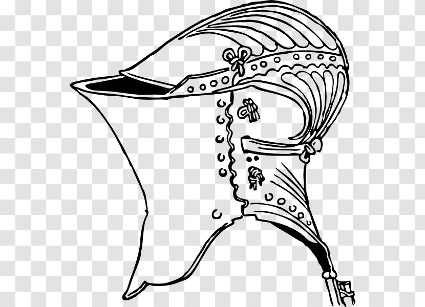 Knight Drawing Helmet Great Helm Clip Art - Wing Transparent PNG