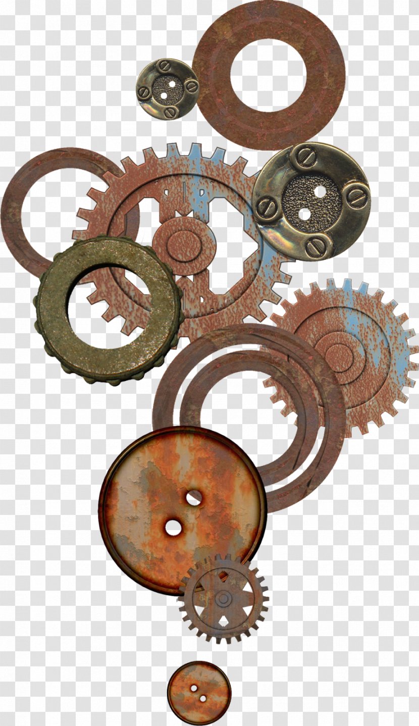 Polyvore Steampunk Gear Clock - Art Transparent PNG