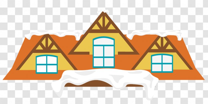 Window Roof House Gable - Facade - Vector Orange Snow Transparent PNG