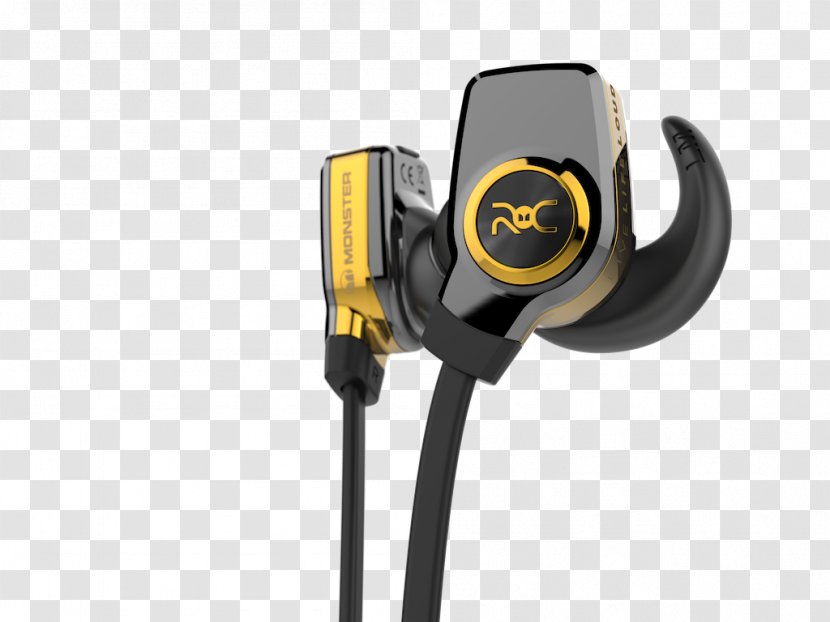 Headphones Monster ROC Sport SuperSlim Cable Wireless - Hardware Transparent PNG