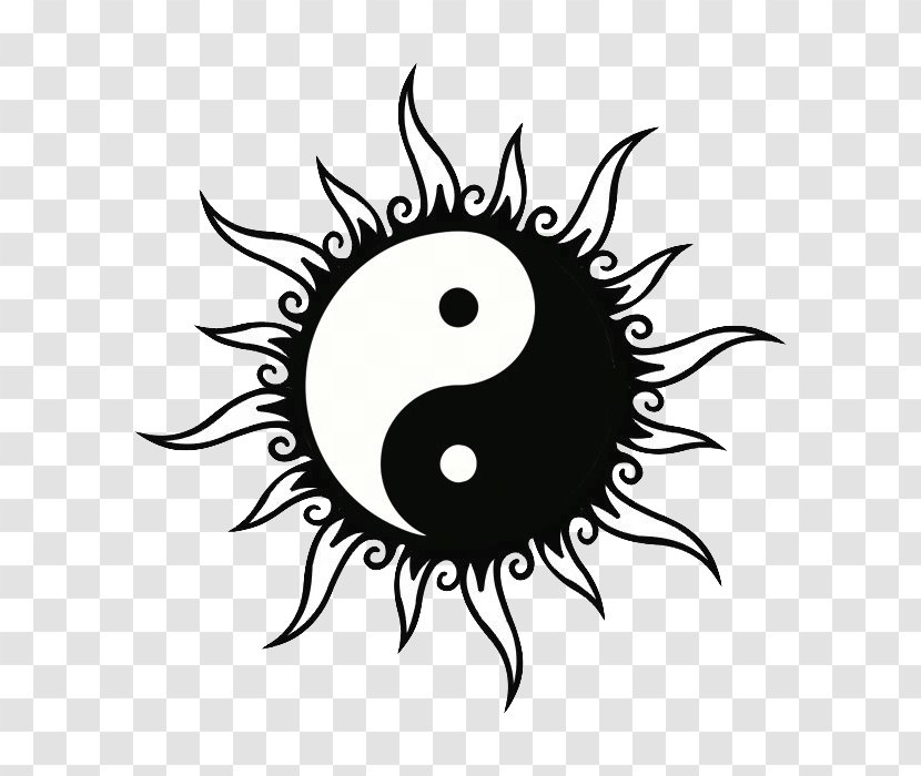 Tattoo Yin And Yang Symbol - Idea - Black White Sun Transparent PNG