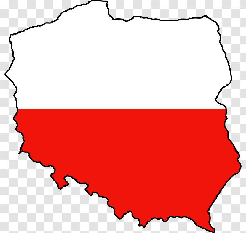 Flag Of Poland Map - Area - Merah Putih Transparent PNG