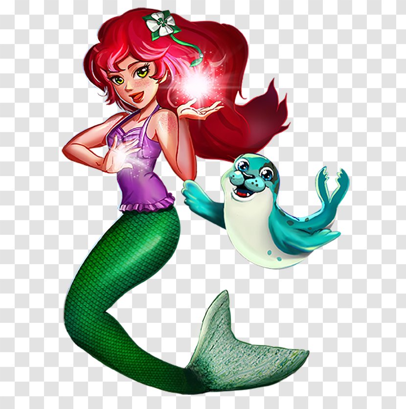 Mermaid Fin Fun Cartoon - Flower Transparent PNG